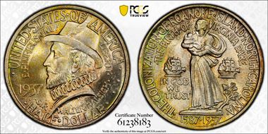 1937 50C Roanoke MS66