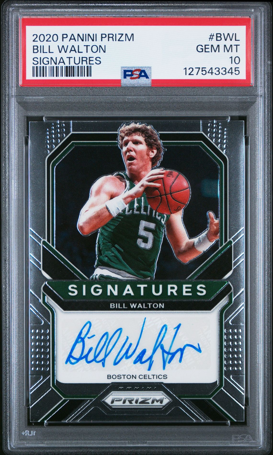 2020 Panini Prizm Signatures Bill Walton #Bwl (Signatures) Gem Mt 10 front