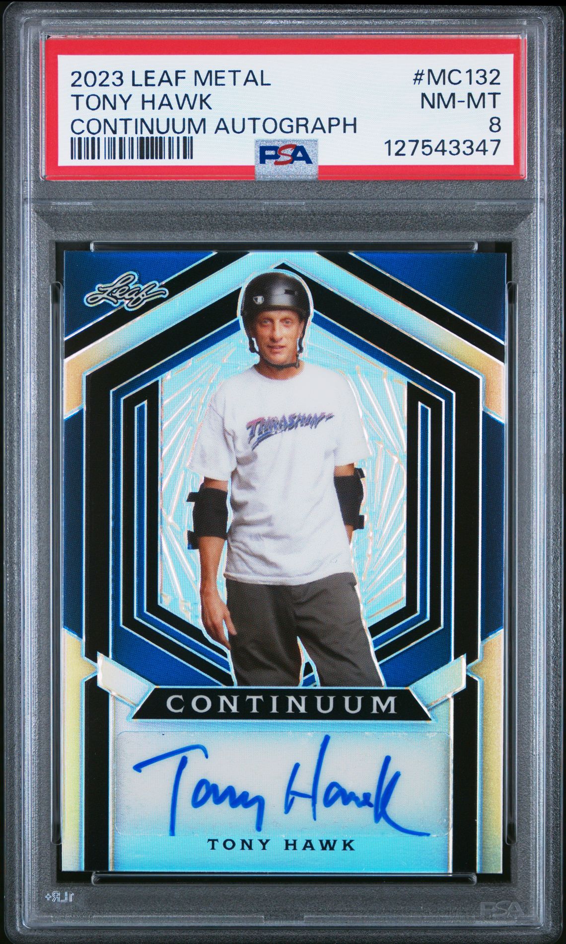 2023 Leaf Metal Continuum Autographs Tony Hawk #Mc132 Nm-Mt 8 front