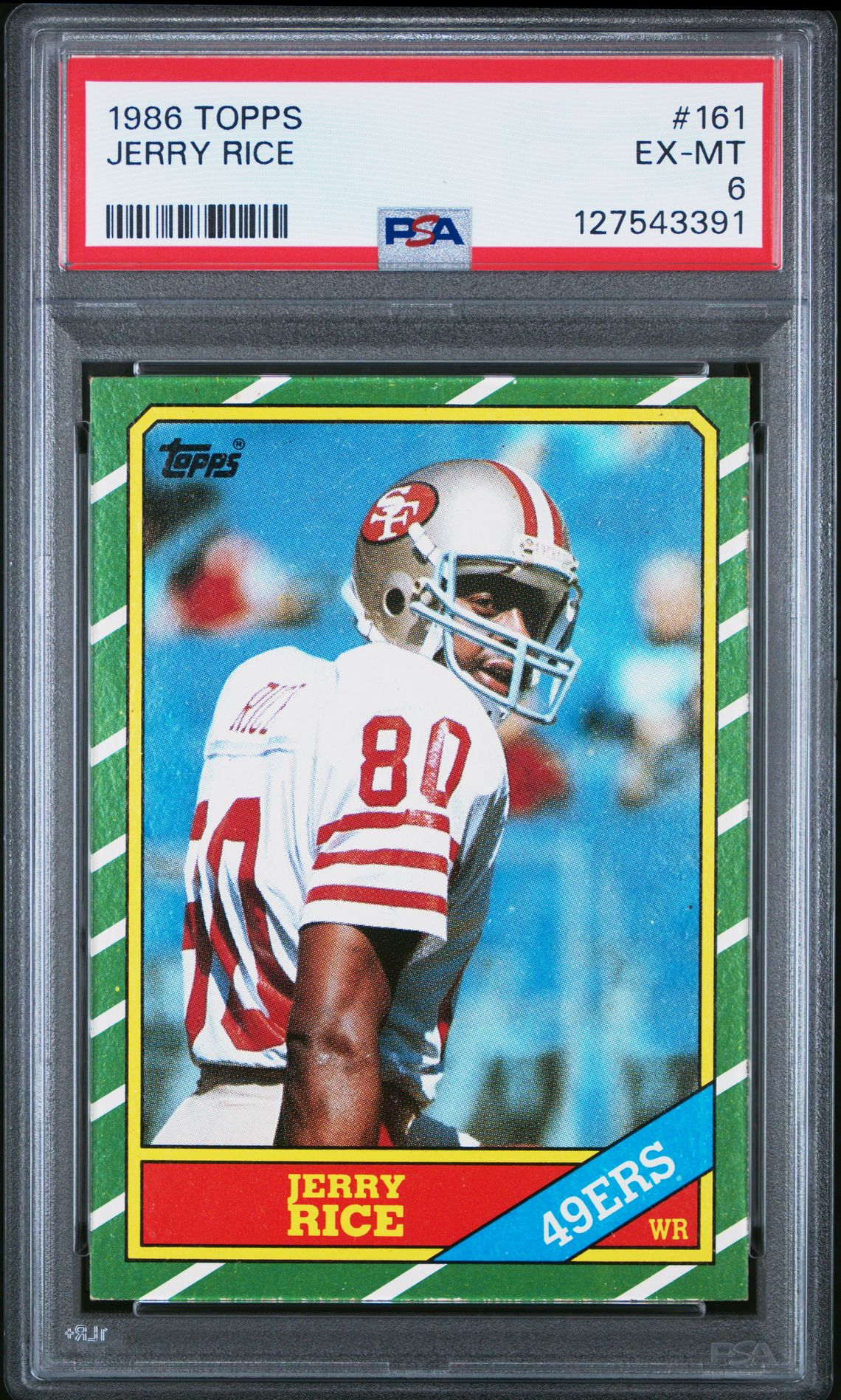 1986 Topps Jerry Rice #161 Ex-Mt 6 front