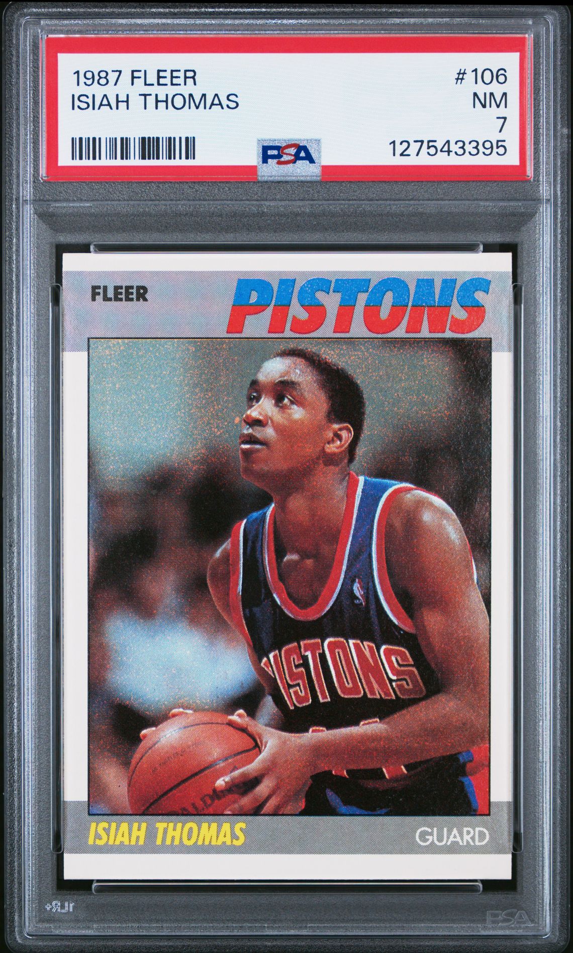 1987 Fleer Isiah Thomas #106 Nm 7 front