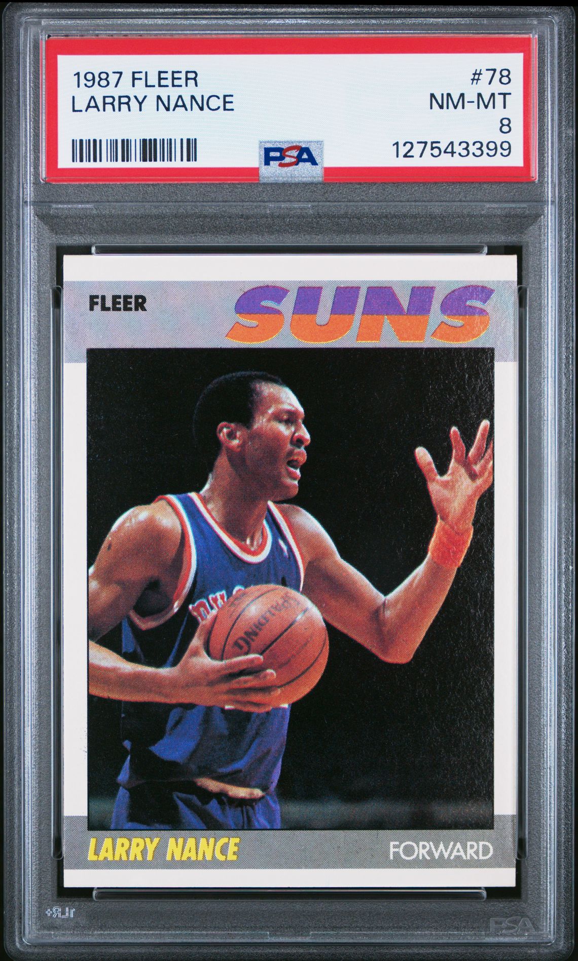 1987 Fleer Larry Nance #78 Nm-Mt 8 front