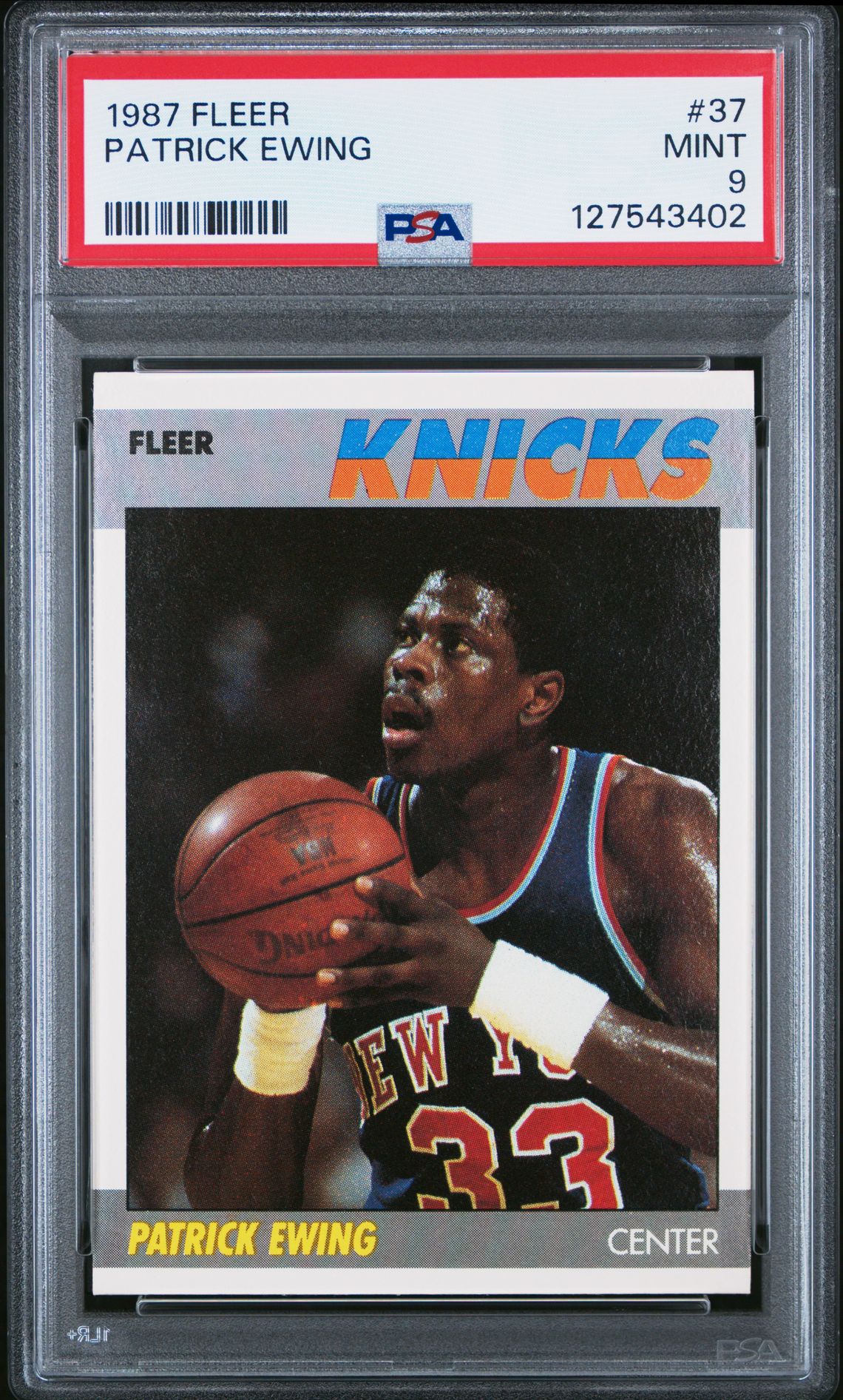 1987 Fleer Patrick Ewing #37 Mint 9 front