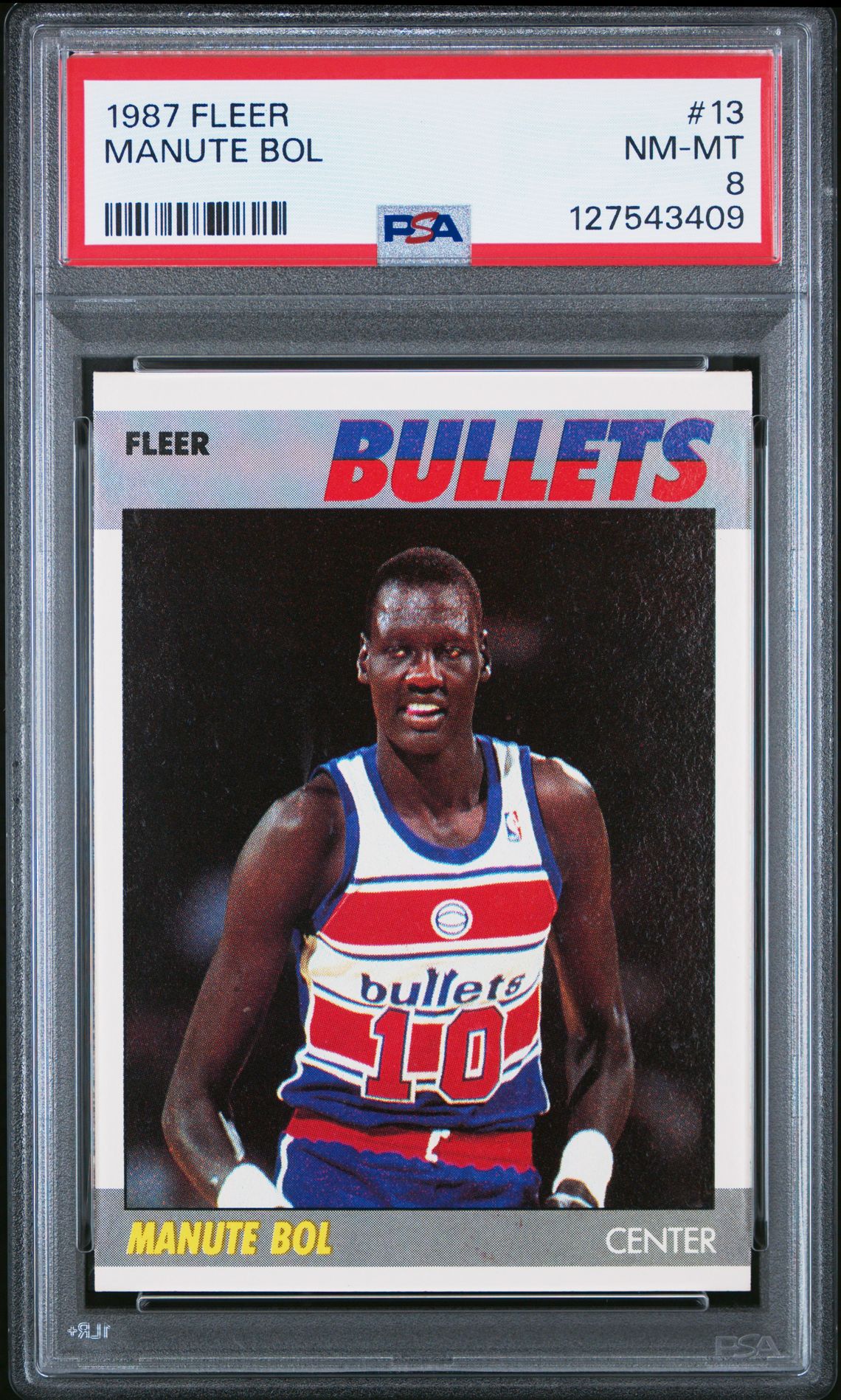 1987 Fleer Manute Bol #13 Nm-Mt 8 front