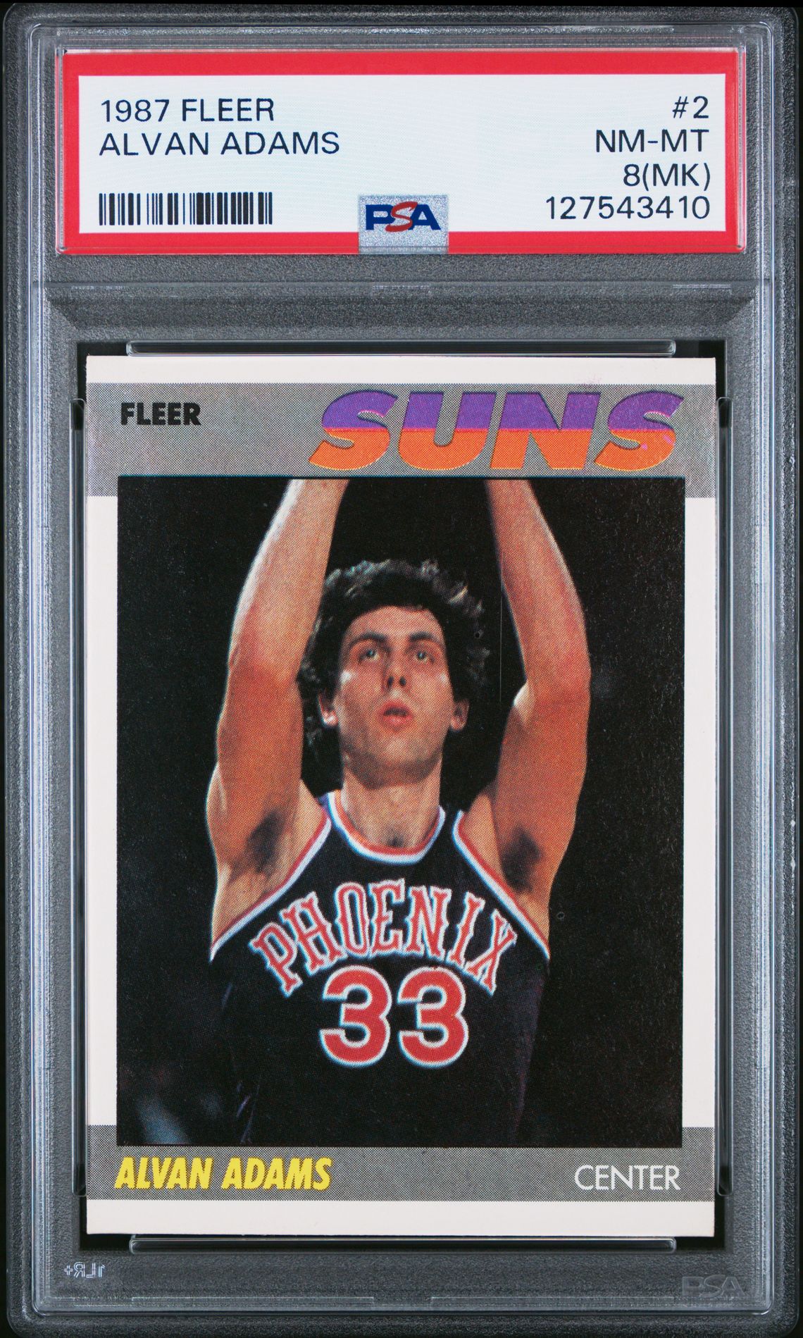 1987 Fleer Alvan Adams #2 Nm-Mt 8 (Mk) front