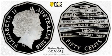 2019 50C Indigenous Languages Ag PR70DCAM