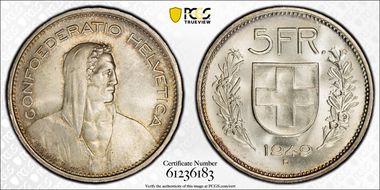 1949 B 5 Fr KM-40  Ag MS66