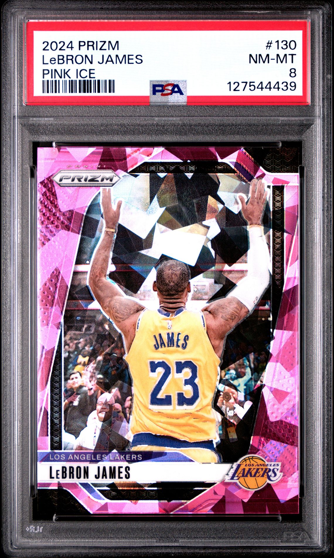 2024 Panini Prizm Lebron James #130 (Pink Ice) Nm-Mt 8 front