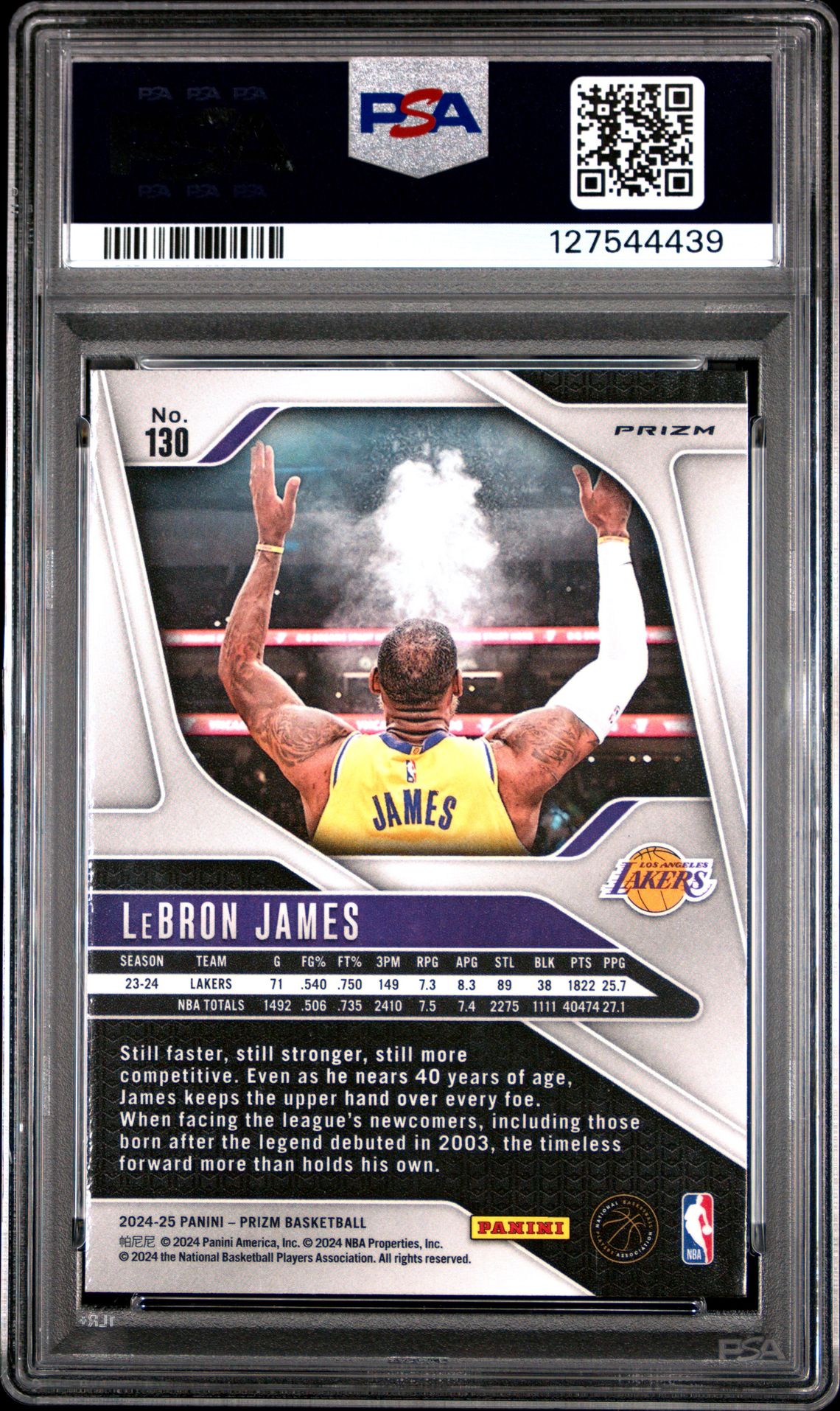2024 Panini Prizm Lebron James #130 (Pink Ice) Nm-Mt 8 back