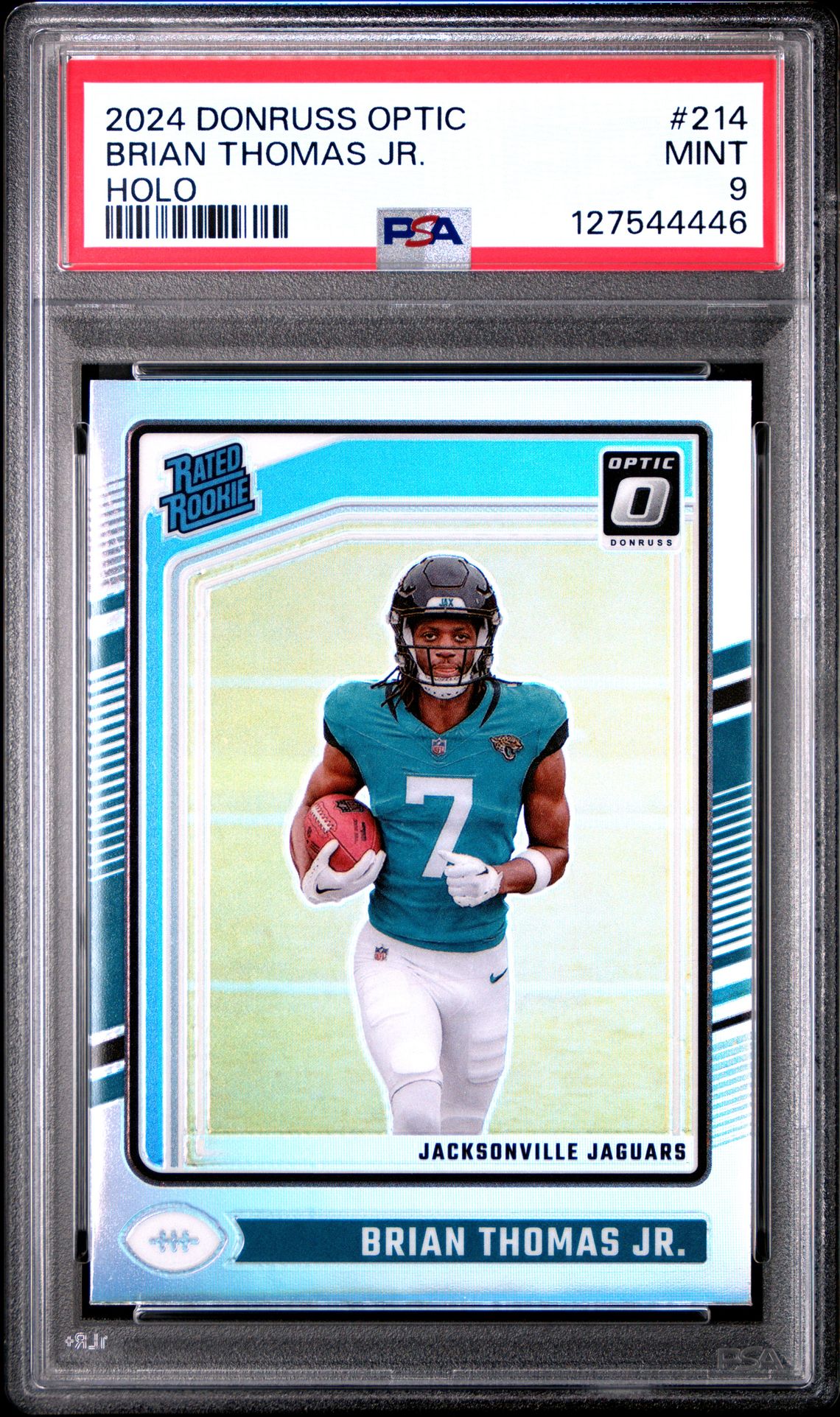 2024 Panini Donruss Optic Brian Thomas Jr. #214 (Holo) Mint 9 front