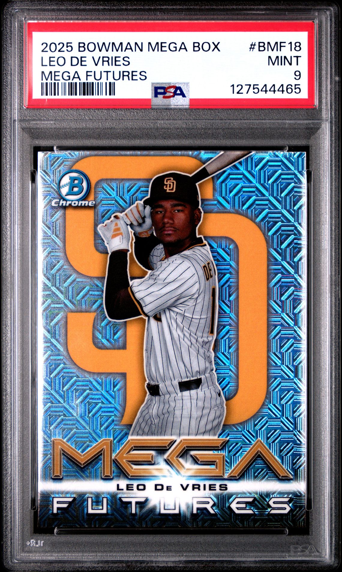 2025 Bowman Mega Box Mega Futures Leo De Vries #Bmf18 (Mega Futures) Mint 9 front