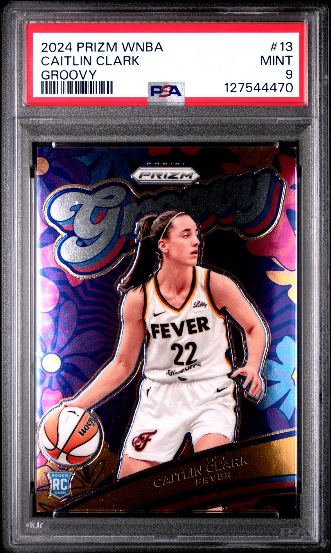 2024 Panini Prizm Wnba Groovy Caitlin Clark #13 Mint 9 front