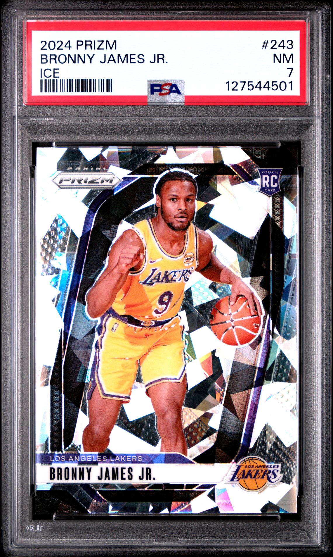 2024 Panini Prizm Bronny James Jr. #243 (Ice) Nm 7 front