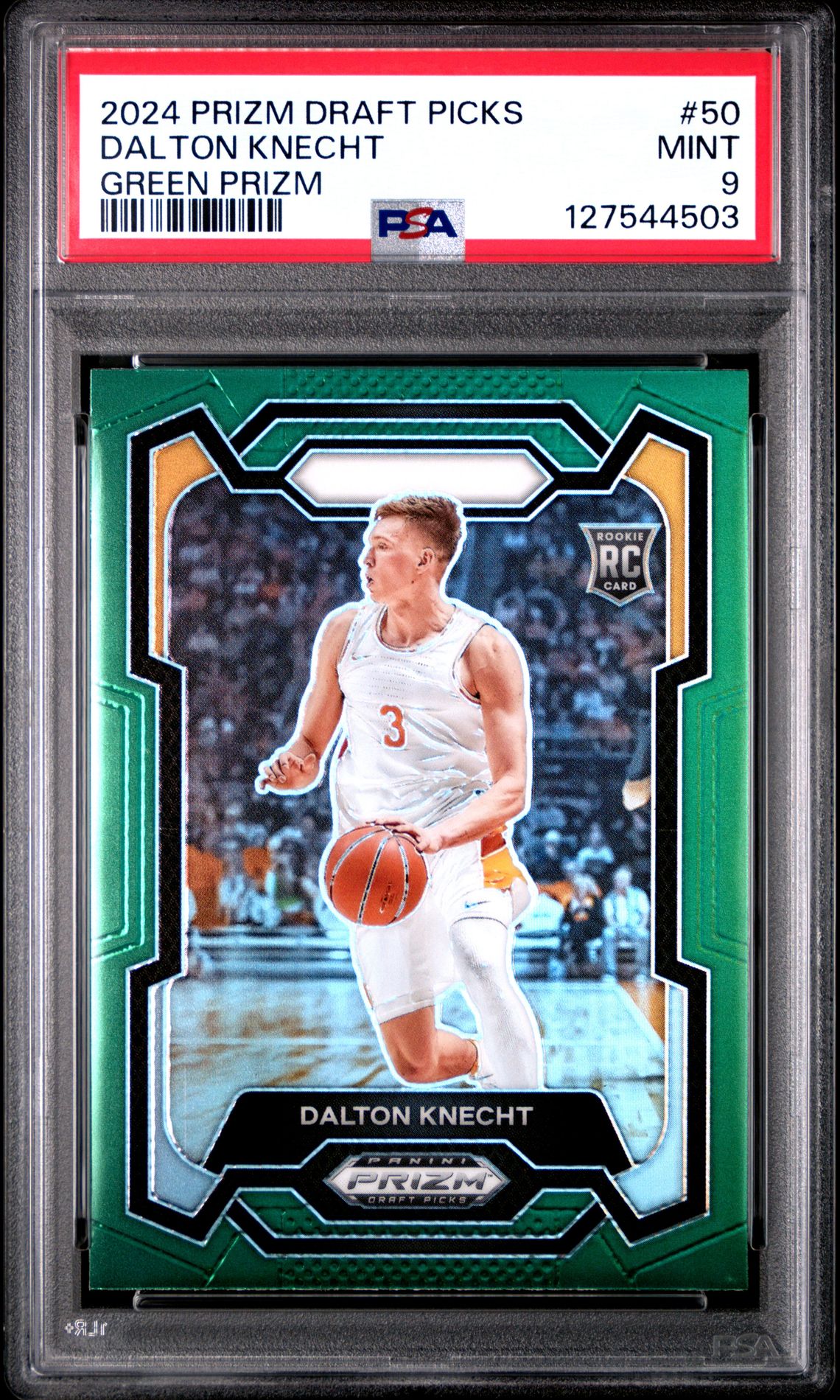 2024 Panini Prizm Draft Picks Dalton Knecht #50 (Green Prizm) Mint 9 front