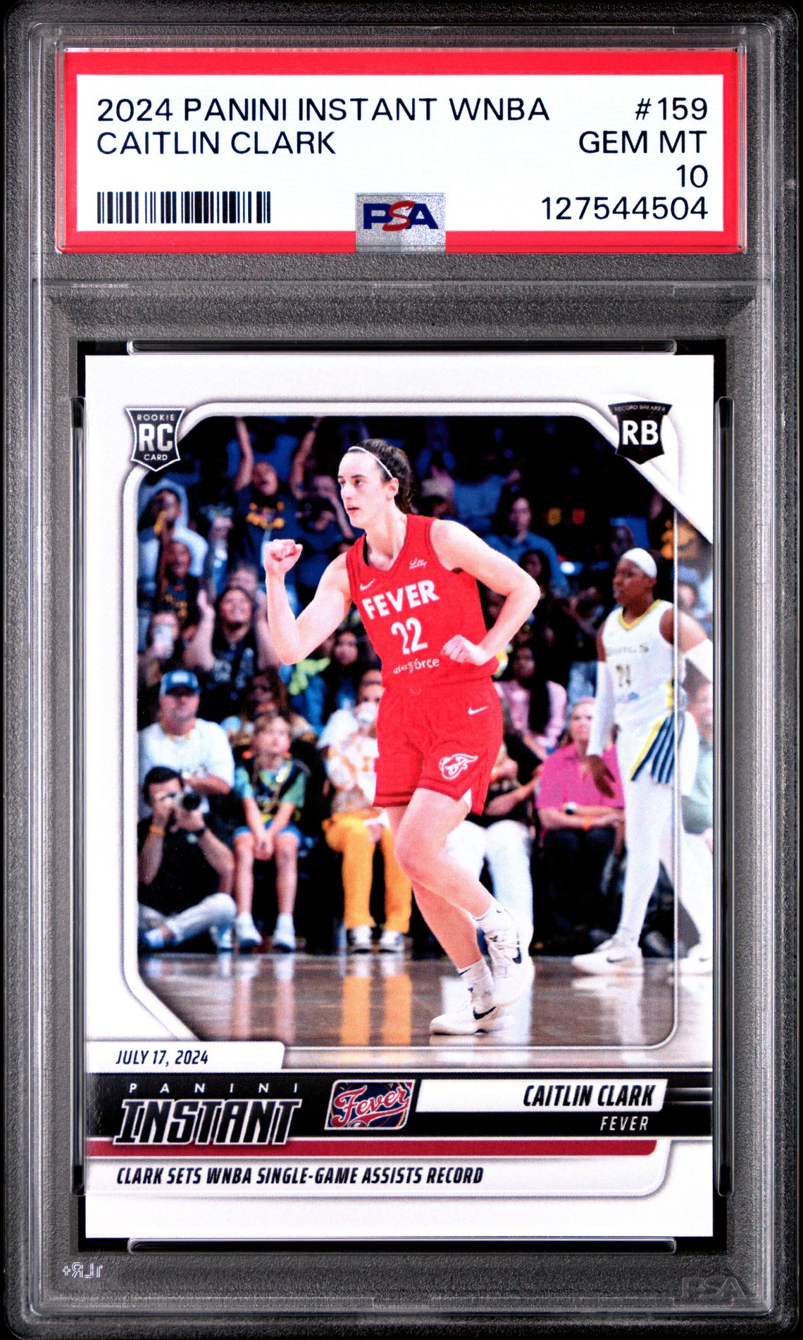 2024 Panini Instant Wnba Caitlin Clark #159 Gem Mt 10 front