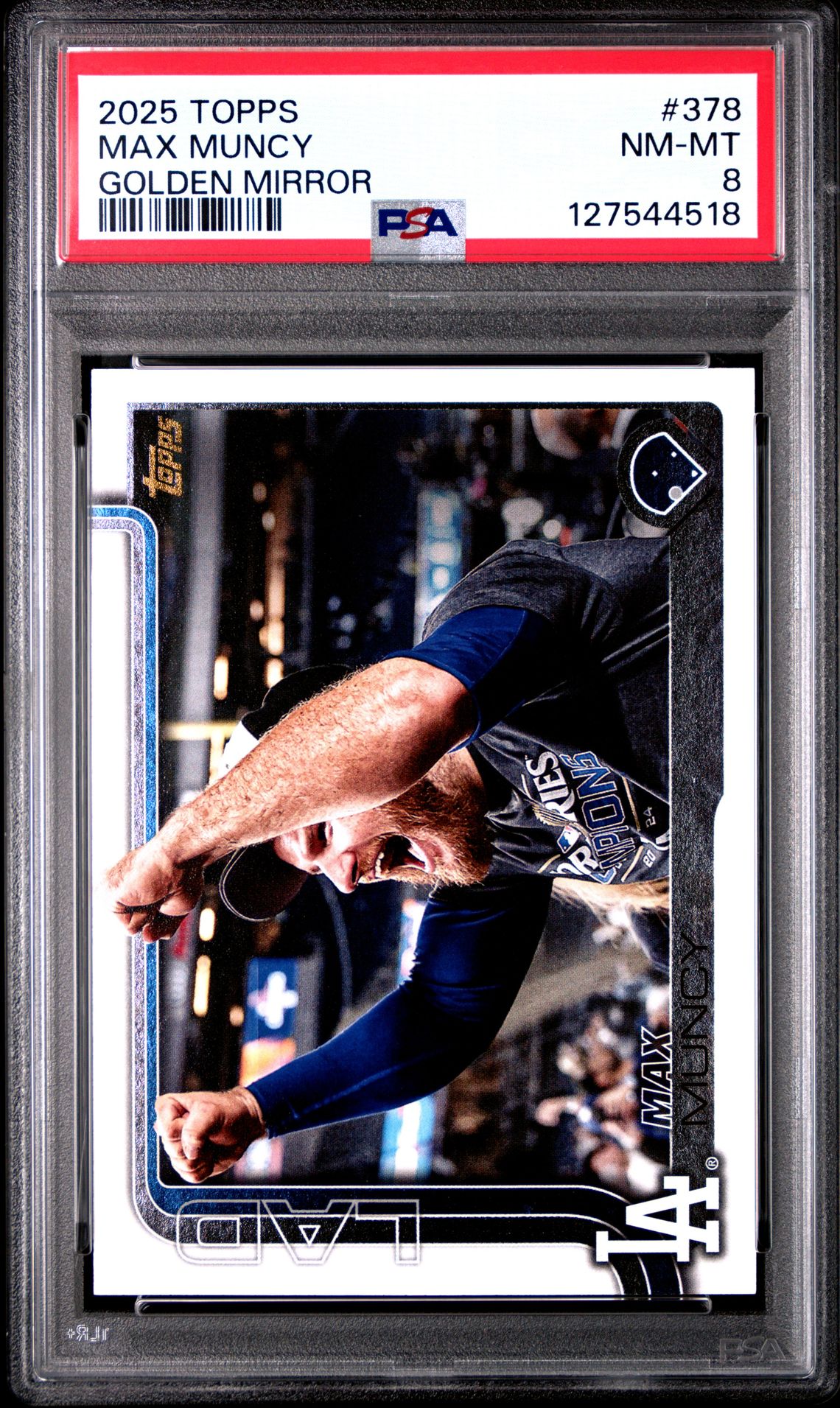 2025 Topps Max Muncy #378 (Golden Mirror) Nm-Mt 8 front