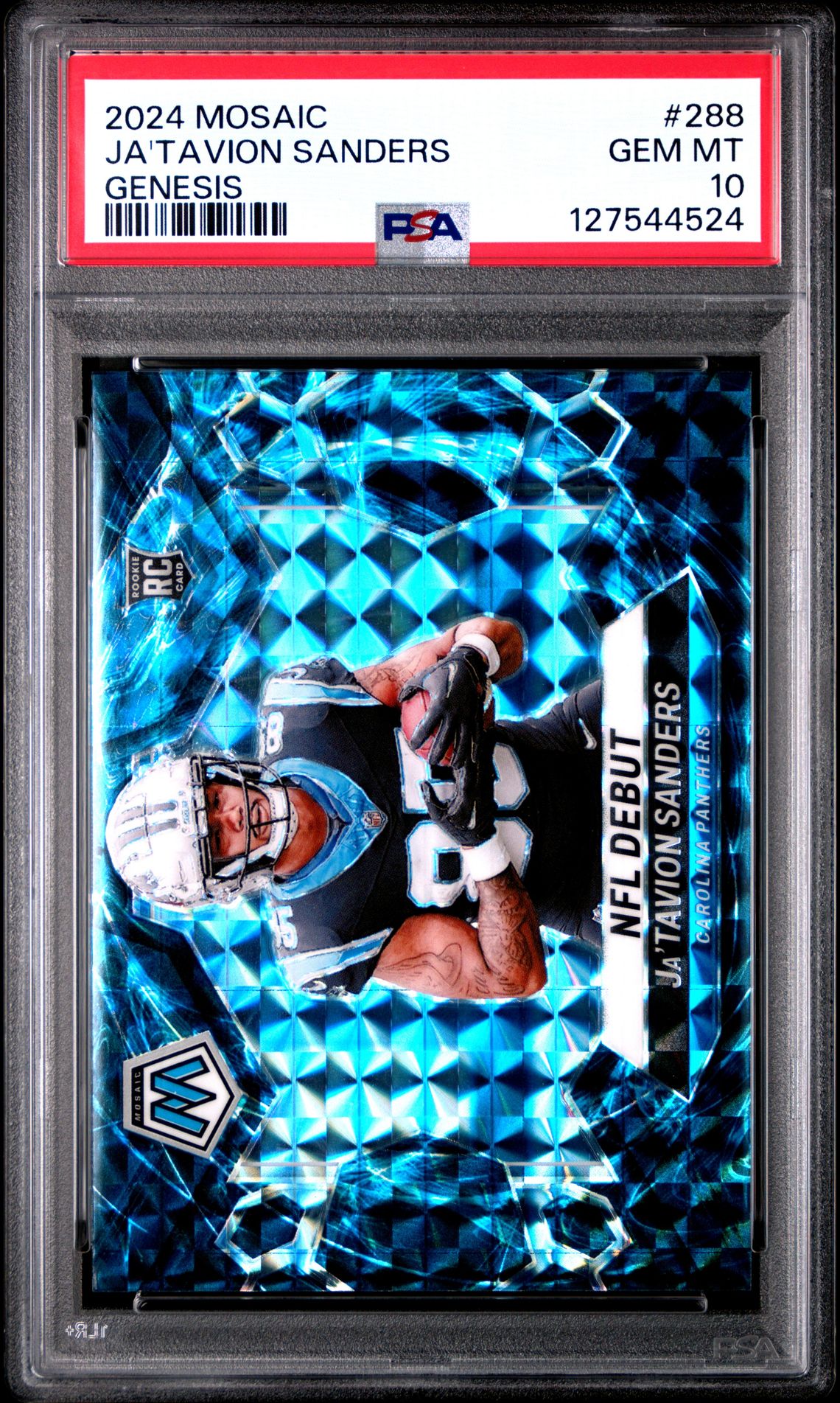 2024 Panini Mosaic Ja'tavion Sanders #288 (Genesis) Gem Mt 10 front