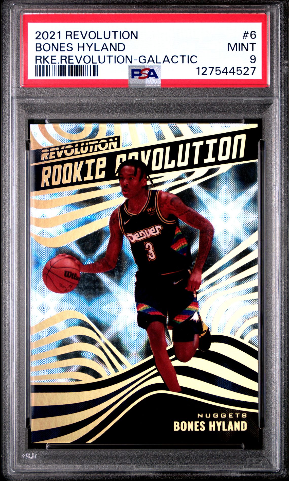 2021 Panini Revolution Rookie Revolution Bones Hyland #6 (Rke.revolution-Galactic) Mint 9 front