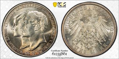 1903-A 2 Mk Marriage J-158 MS65