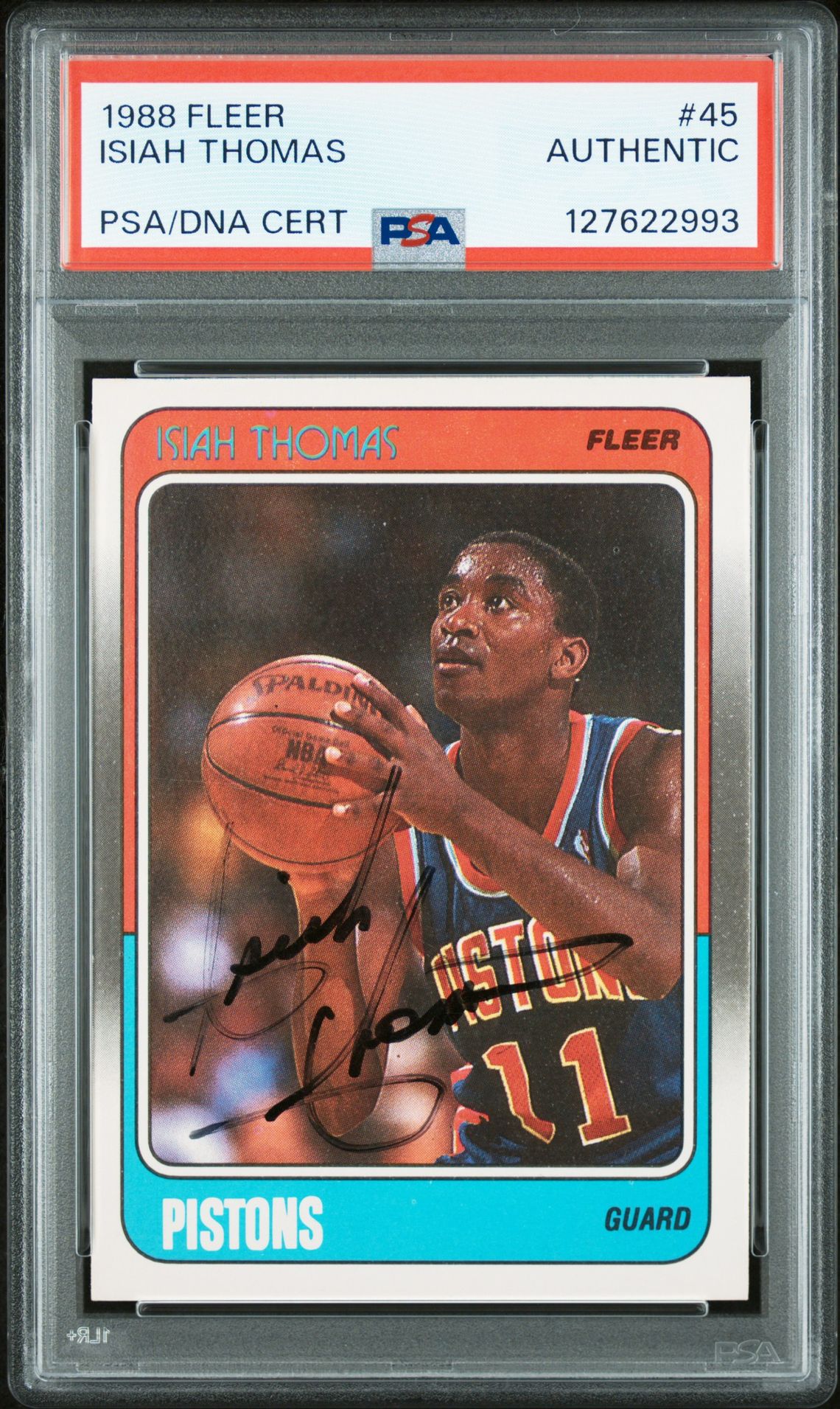 1988 Fleer Isiah Thomas #45 N0: Authentic front
