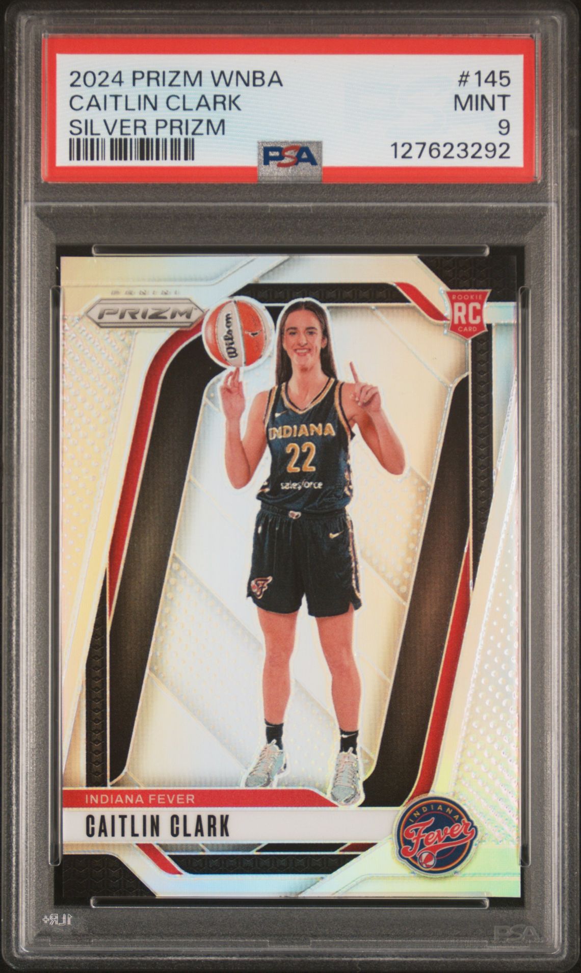 2024 Panini Prizm Wnba Caitlin Clark #145 (Silver Prizm) Mint 9 front