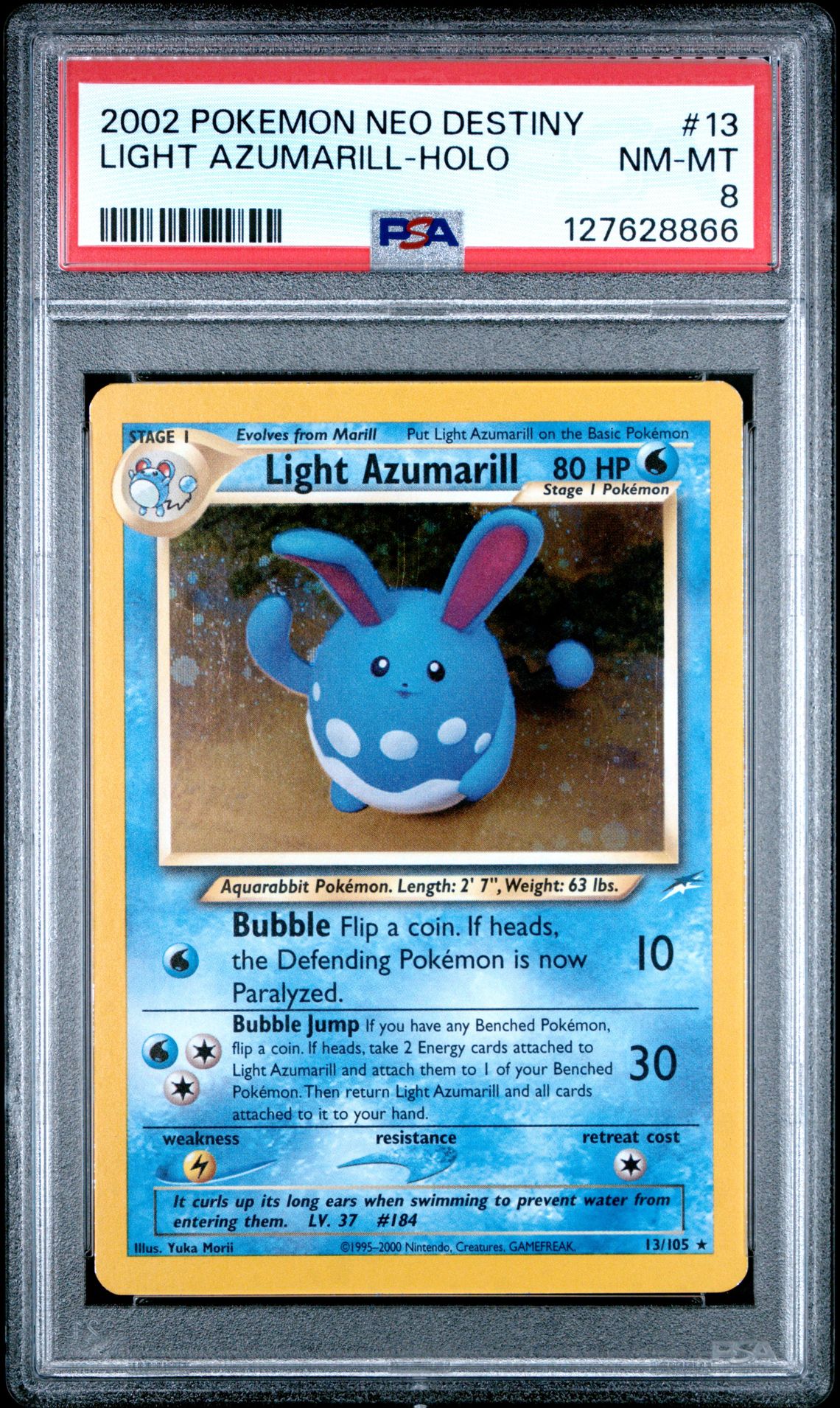 2002 Pokemon POKEMON NEO DESTINY #13 Light Azumarill-Holo front