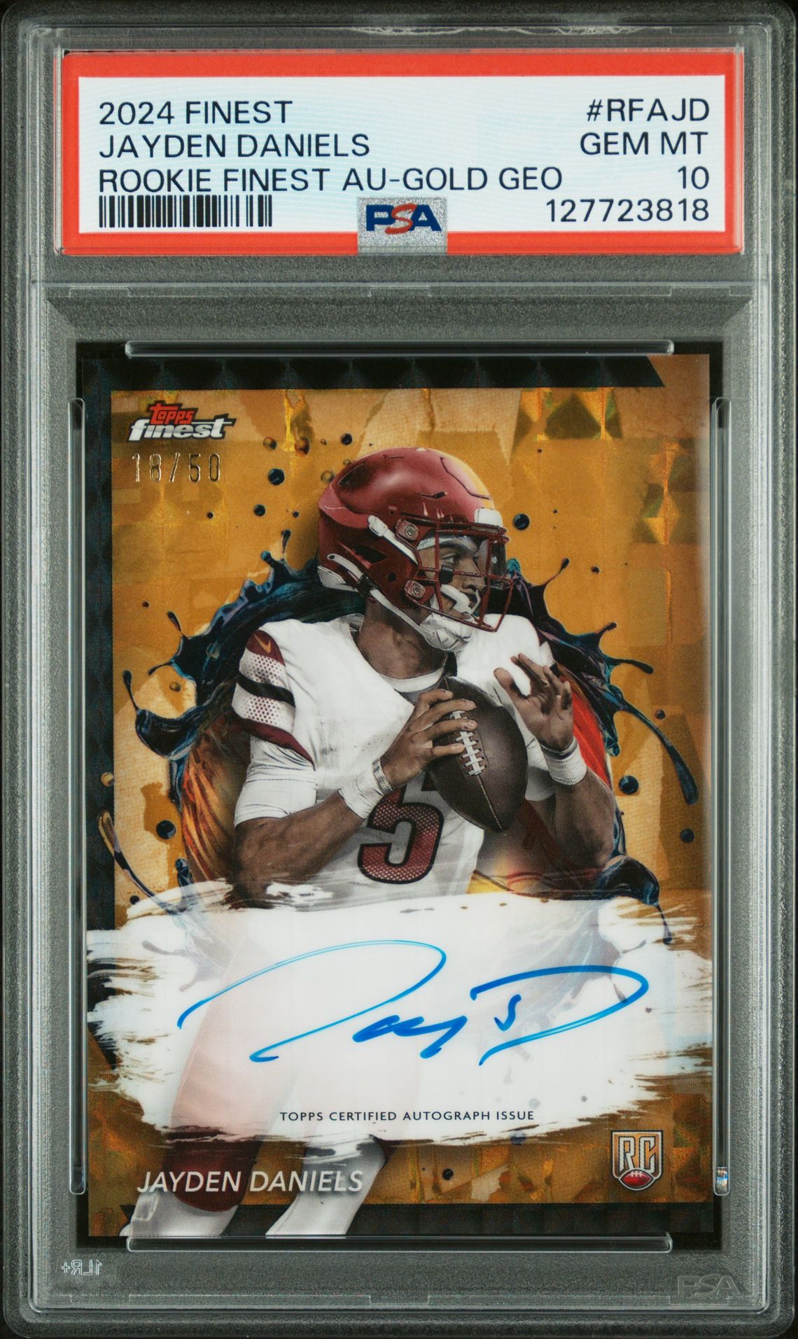2024 Topps TOPPS FINEST ROOKIE FINEST AUTOGRAPHS #RFAJD Jayden Daniels front
