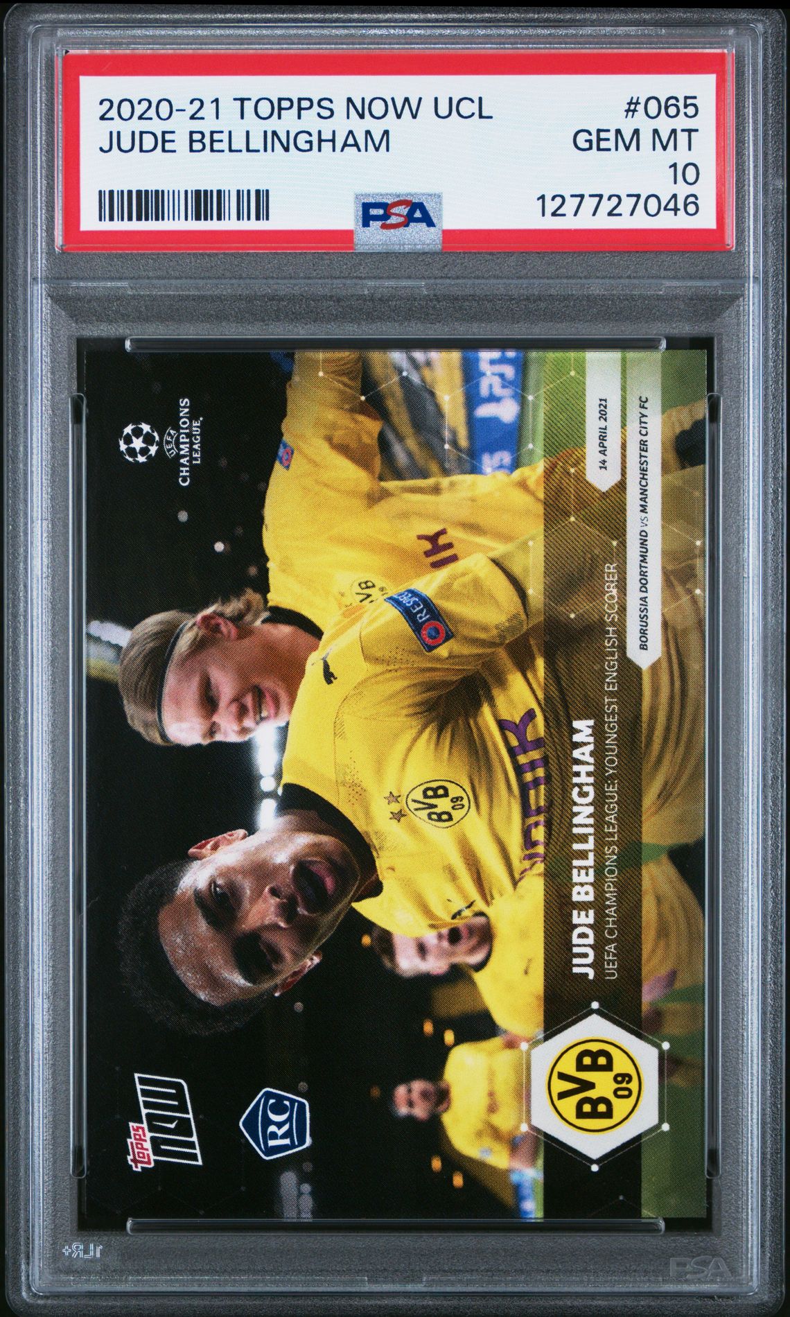 2020 Topps Now TOPPS NOW UEFA CHAMPIONS LEAGUE #065 Jude Bellingham front