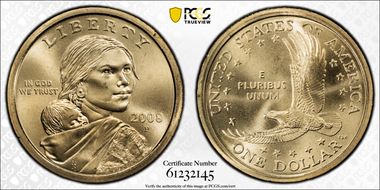 2008-P SAC$1 Satin Finish SP68