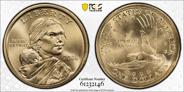 2008-D SAC$1 Satin Finish SP67