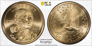 2006-P SAC$1 Satin Finish SP68