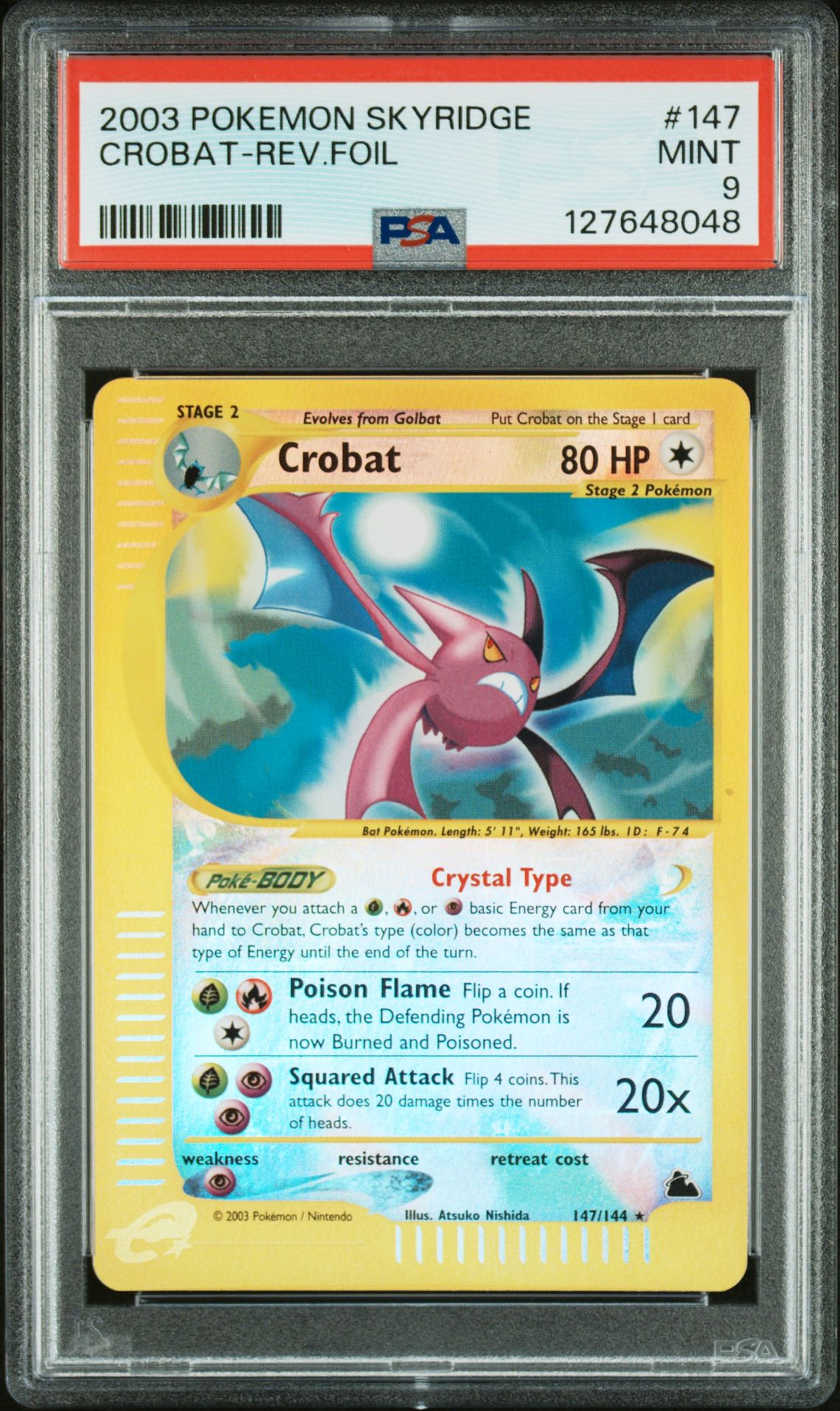 2003 Pokemon POKEMON SKYRIDGE #147 Crobat-Rev.Foil front