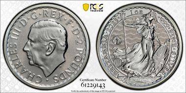 2025 £2 Britannia Ag S.S. Tilawa Privy MS68