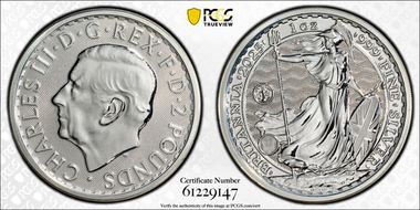 2025 £2 Britannia Ag S.S. Tilawa Privy MS67