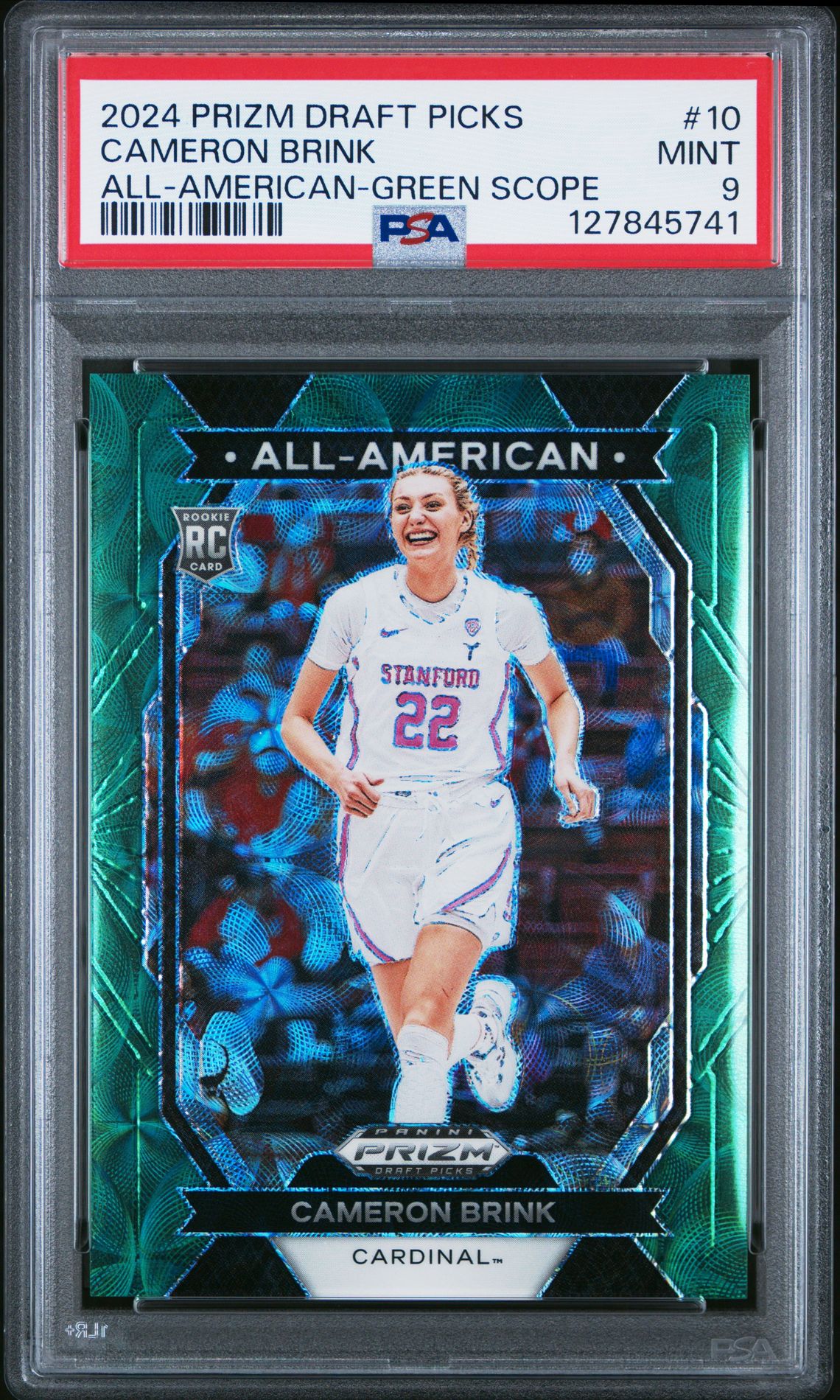 2024 Panini PANINI PRIZM DRAFT PICKS ALL-AMERICAN AMERICAN-GREEN SCOPE #10 Cameron Brink front
