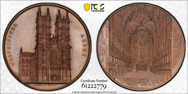 (1855) Medal Ross-M189 Hoyd-142 Bronzed AE Westminster Abbey SP65