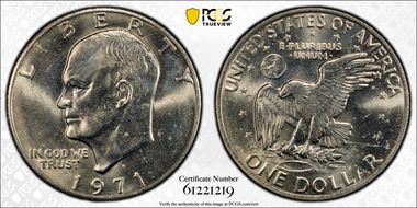 1971-D $1 "Friendly Eagle" FS-901 Type 1 Reverse MS64