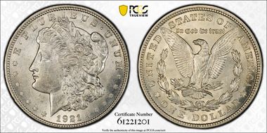 1921 $1 Morgan MS61
