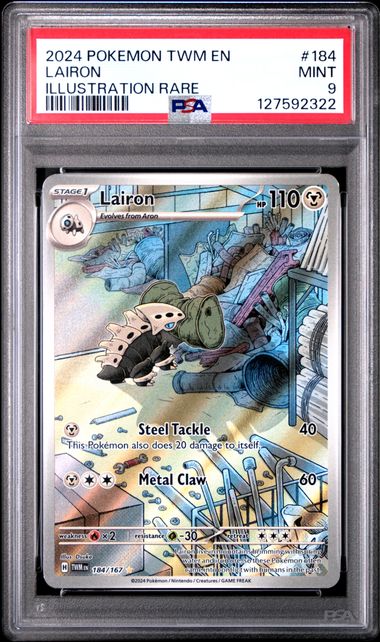 2024 Pokemon Twilight Masquerade Illustration Rare #184 Lairon front