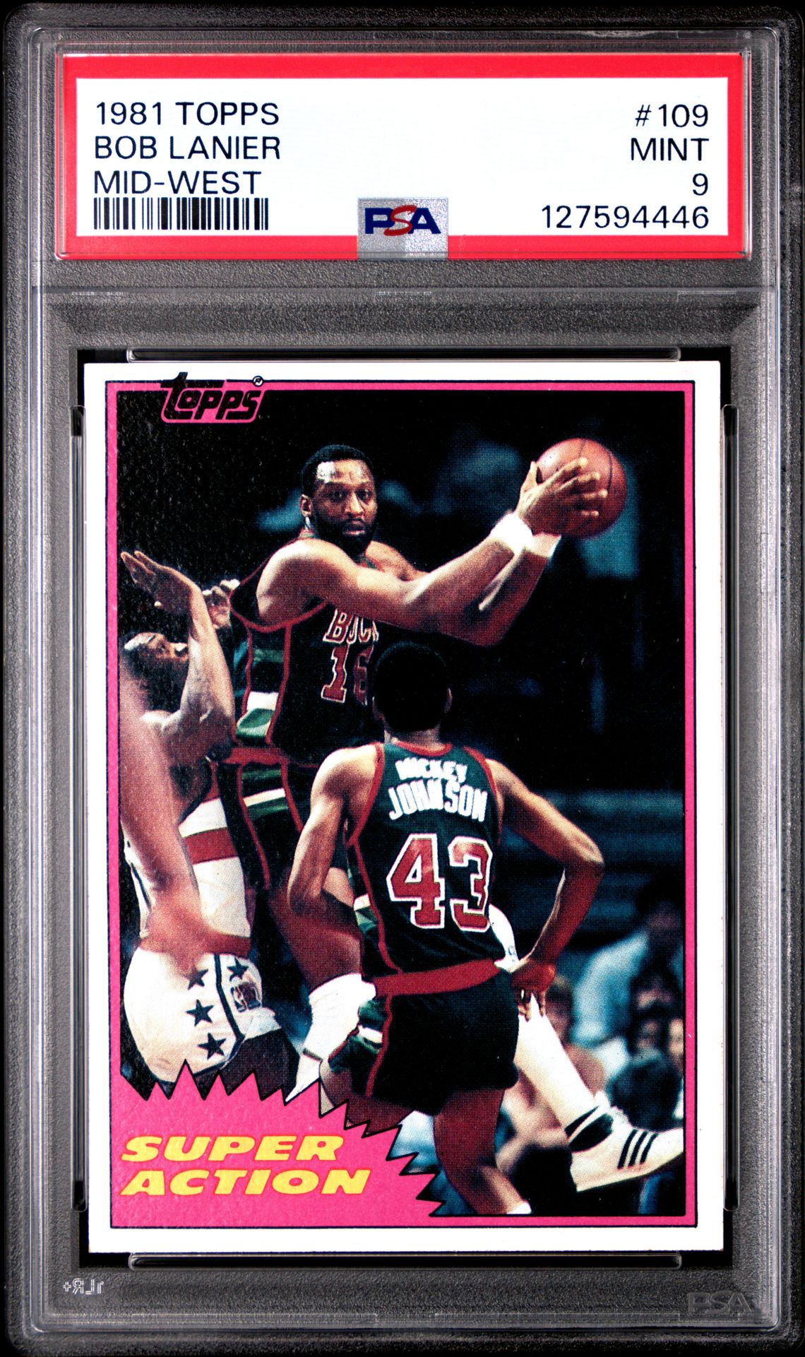 1981 Topps Bob Lanier #109 (Mid-West) Mint 9 front