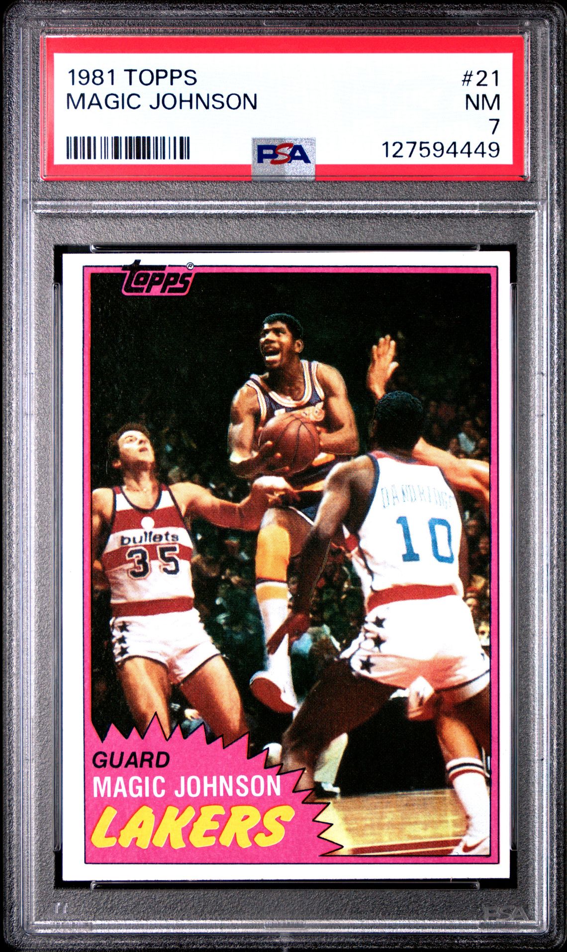 1981 Topps Magic Johnson #21 Nm 7 front