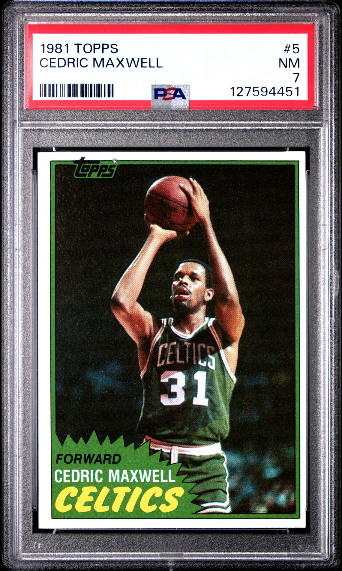 1981 Topps Cedric Maxwell #5 Nm 7 front