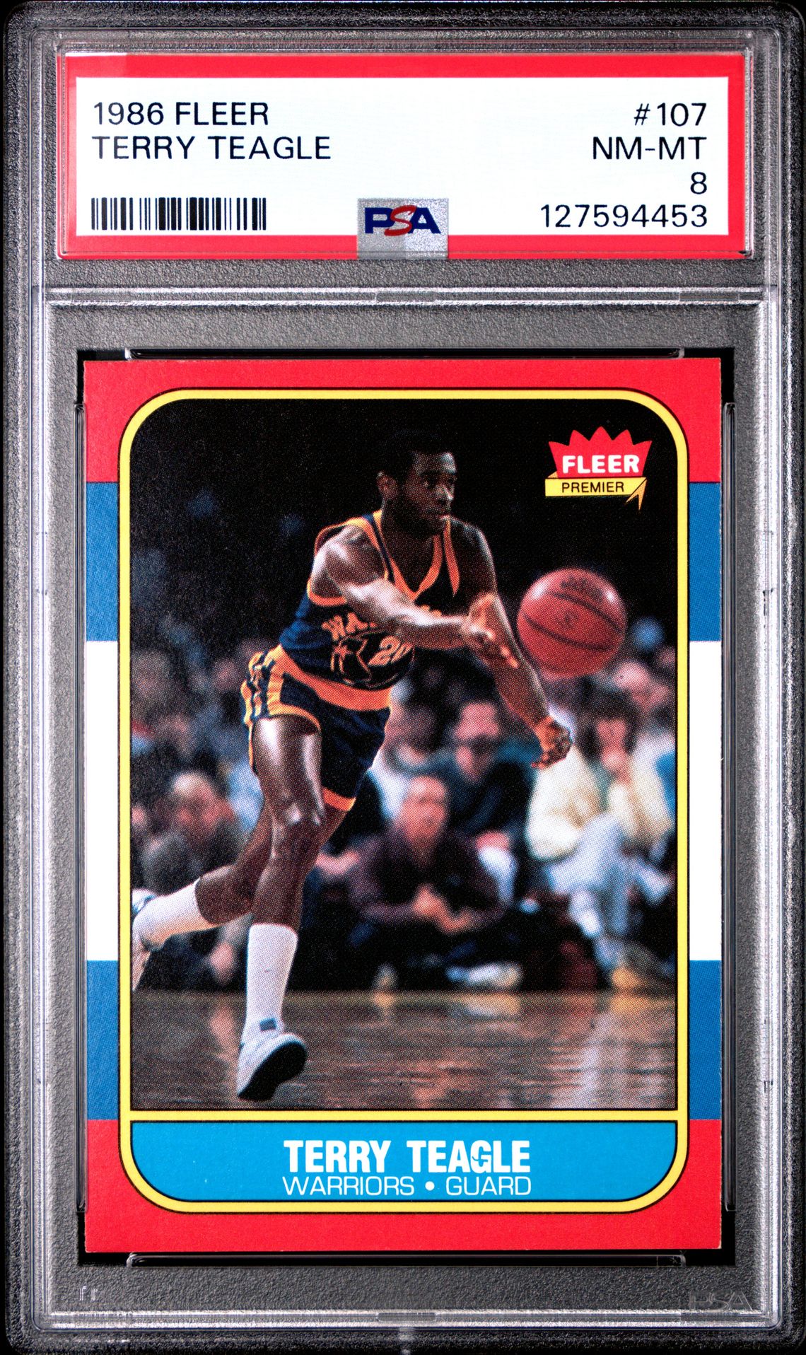 1986 Fleer Terry Teagle #107 Nm-Mt 8 front