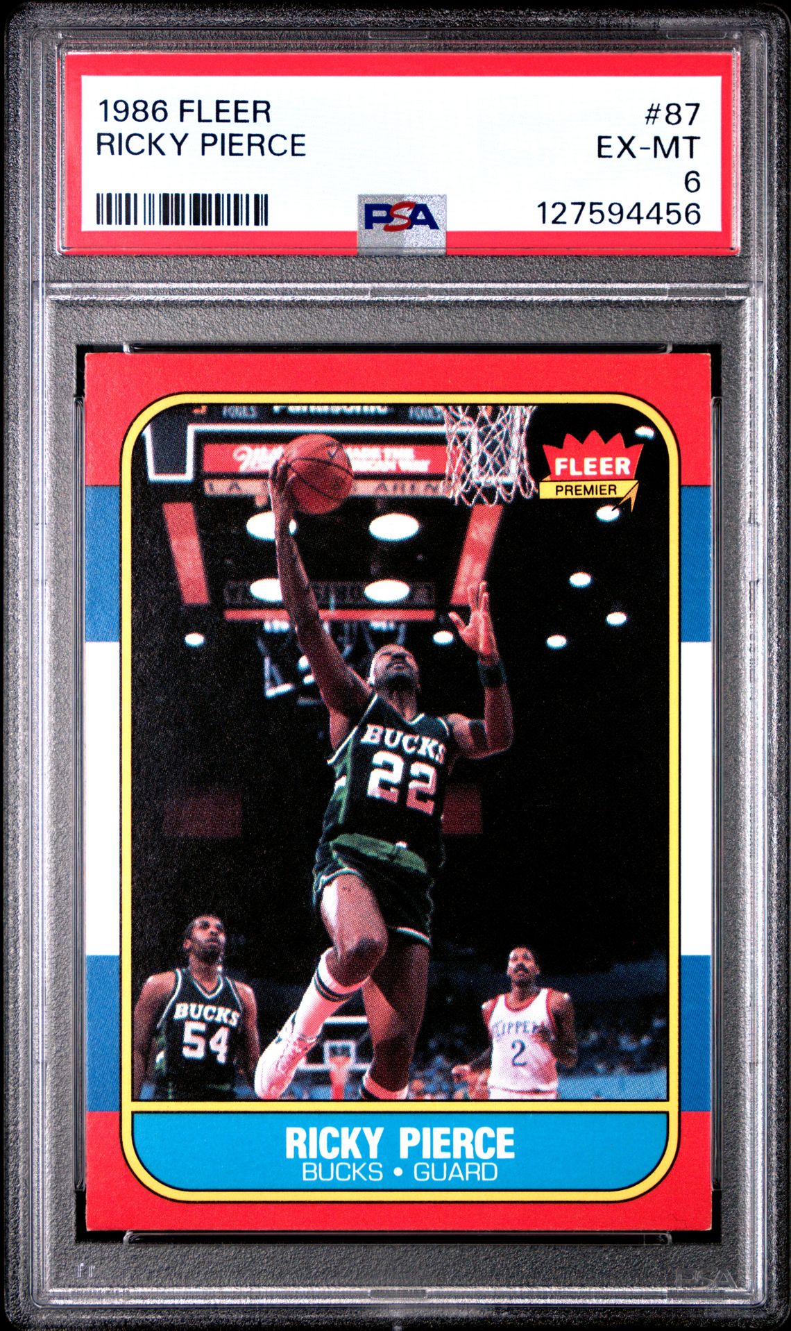 1986 Fleer Ricky Pierce #87 Ex-Mt 6 front