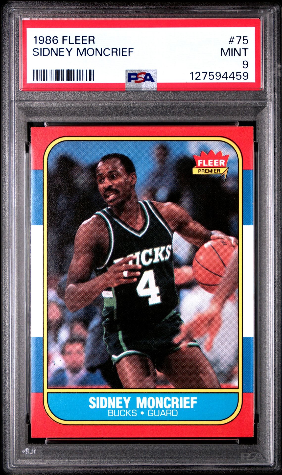 1986 Fleer Sidney Moncrief #75 Mint 9 front