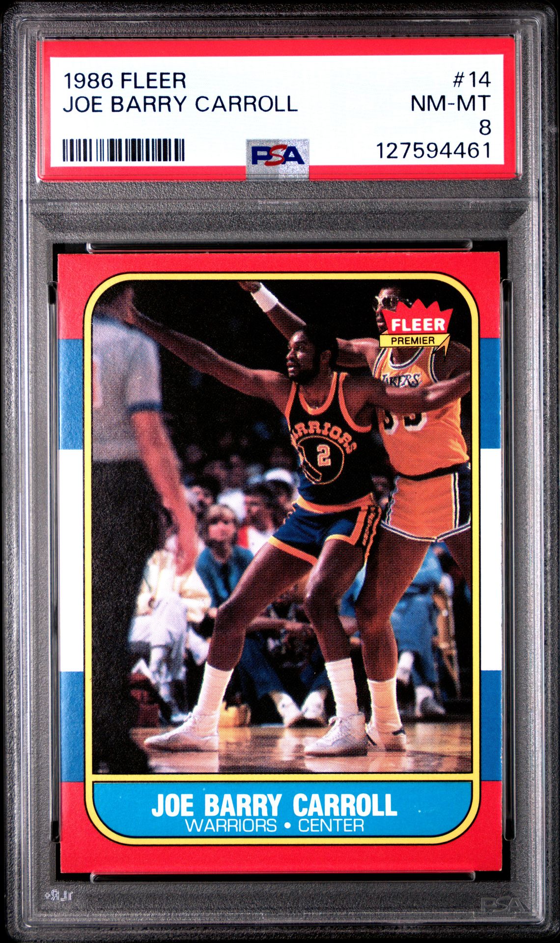 1986 Fleer Joe Barry Carroll #14 Nm-Mt 8 front