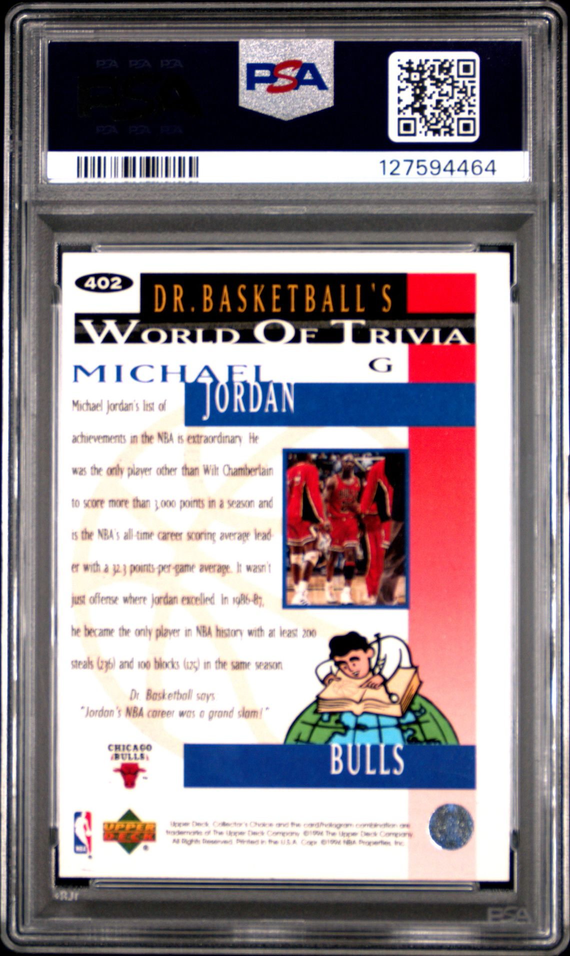 1994 Collector's Choice Michael Jordan #402 Ex-Mt 6 back