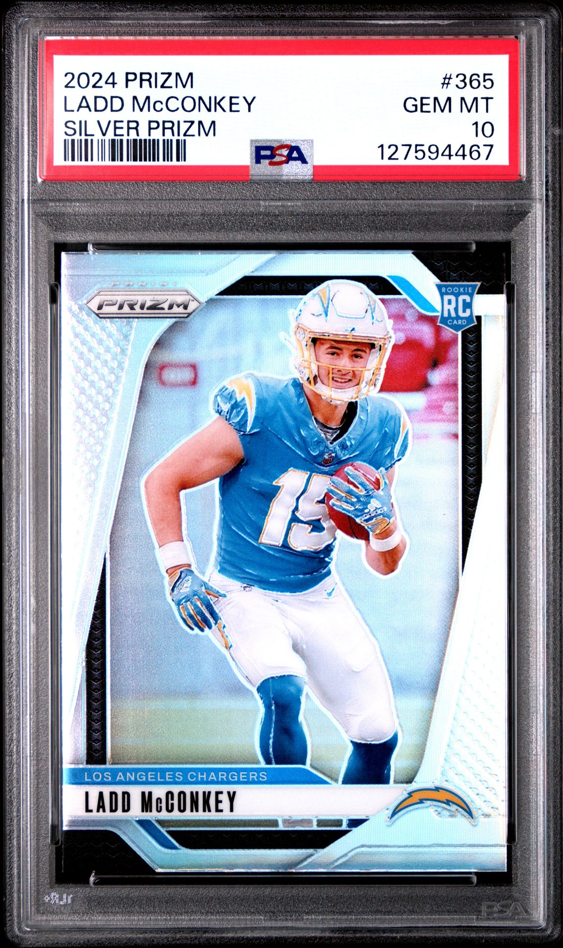 2024 Panini Prizm Ladd Mcconkey #365 (Silver Prizm) Gem Mt 10 front