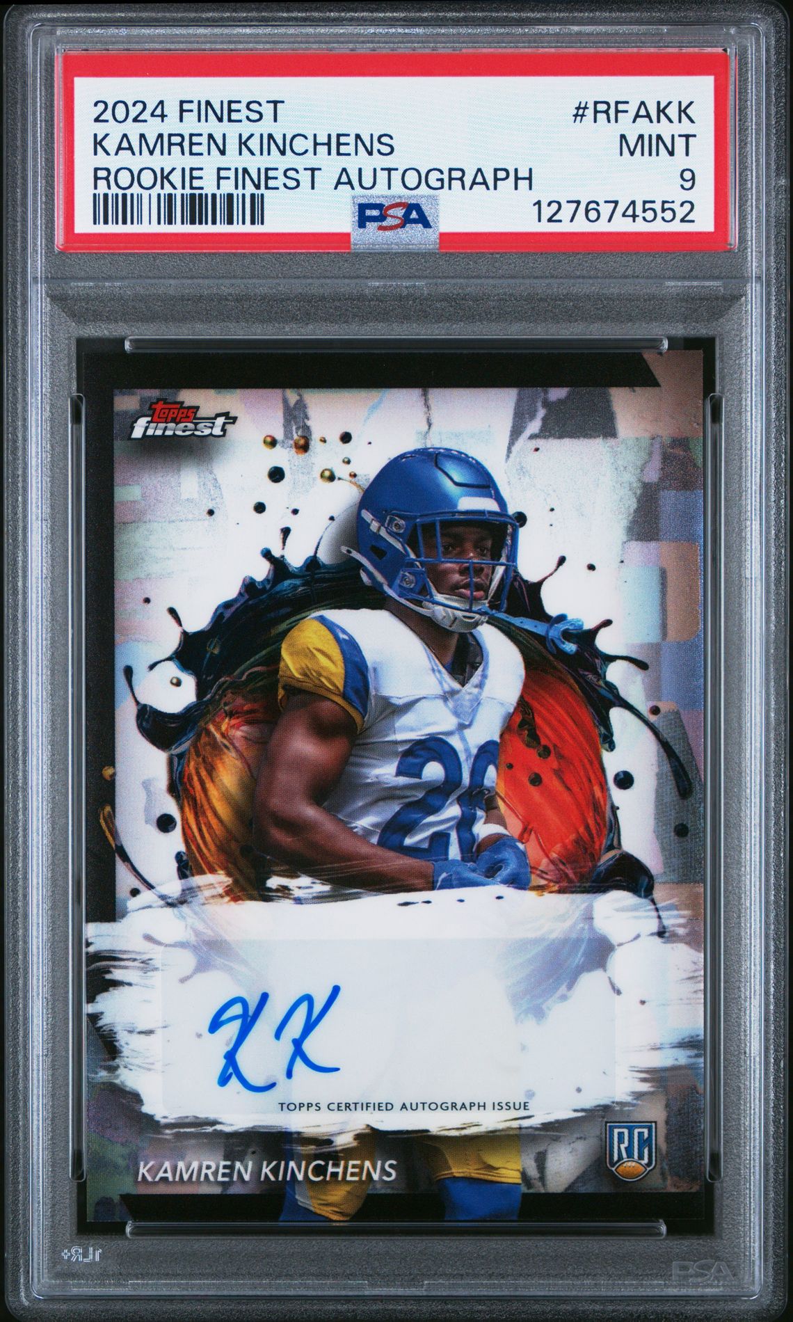 2024 Topps Finest Rookie Finest Autographs Kamren Kinchens #Rfakk Mint 9 front