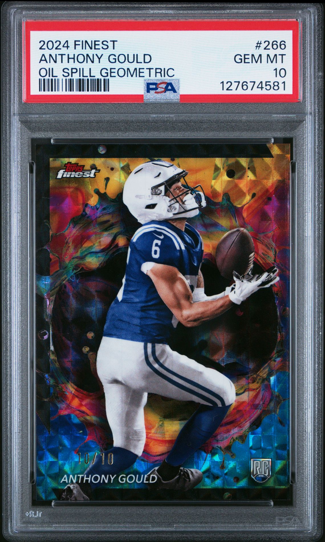 2024 Topps Finest Anthony Gould #266 (Oil Spill Geometric) Gem Mt 10 front